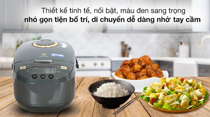 Thiết kế - Nồi cơm điện tử 1.8 lít Electrolux E7RC1-650K
