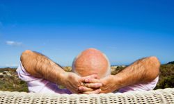 senior man relaxing