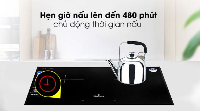Hẹn giờ - Bếp từ đôi Bluestone ICB-6948