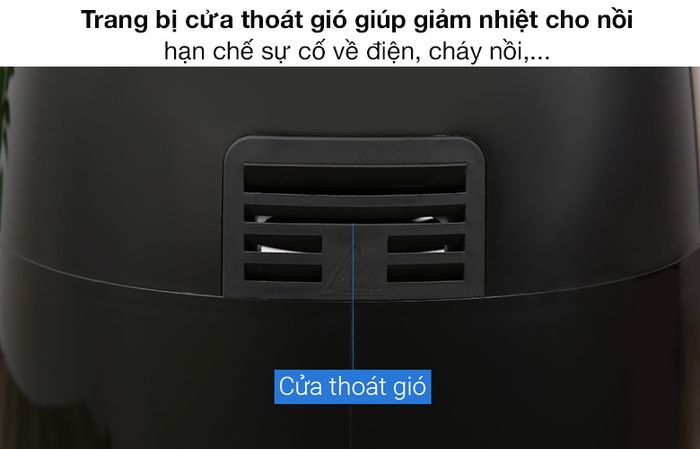 Cửa thoát khí - Nồi chiên không dầu Ava AF358T 4 lít