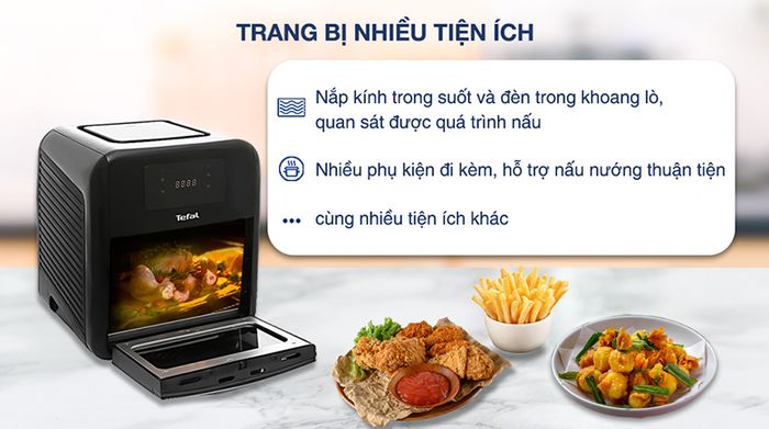 Lò chiên không dầu Tefal FW501815 11 lít - Tiện ích, phụ kiện