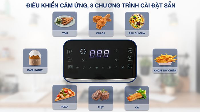 Nồi chiên không dầu Ferroli FAF-7.0D 7 lít - Bảng điều khiển