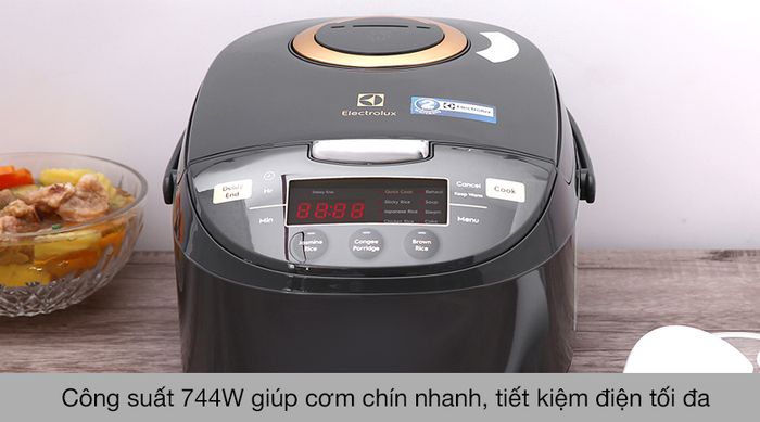 Nồi cơm điện tử 1 lít Electrolux E7RC1-550K - Công suất 744W