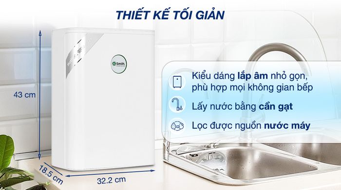 Thiết kế - Máy lọc nước RO AOSmith S400 3 lõi