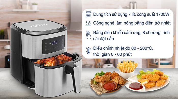 Nồi chiên không dầu Ferroli FAF-7.0D 7 lít - Tổng quan
