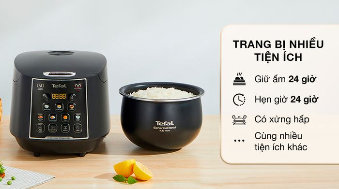 Nồi cơm điện tử Tefal 1.8 lít RK737868 - Tiện ích