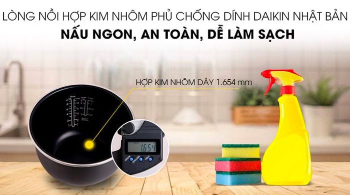 Lòng nồi hợp kim nhôm phủ chống dính Daikin Nhật Bản