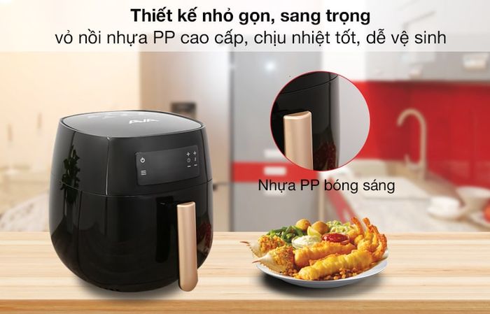 Thiết kế - Nồi chiên không dầu Ava AF358T 4 lít