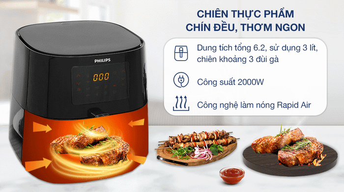 Nồi chiên không dầu Philips HD9280/90 6.2 lít - Công nghệ 