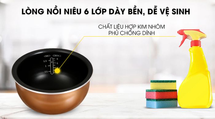 Lòng nồi Nồi cơm điện cao tần Tefal 1.5 lít RK762168