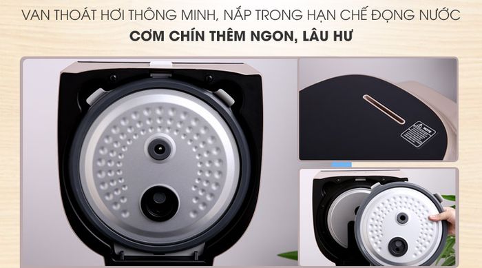 Van thoát hơi thông minh - Nồi cơm cao tần Midea MB-HS5008 1.8 lít