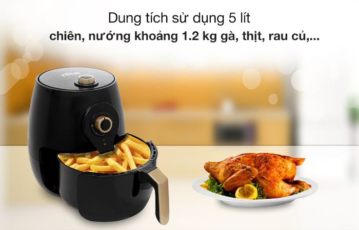 Nồi chiên không dầu Ferroli FAF-5.0M3 - Dung tích sử dụng