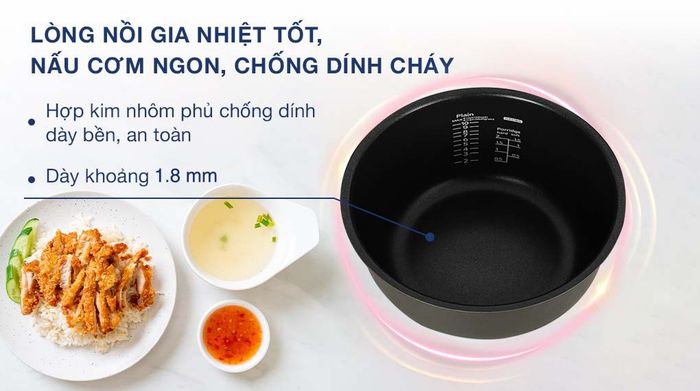 Lòng nồi - Nồi cơm điện tử Tiger 1.8 lít JAX-S18W