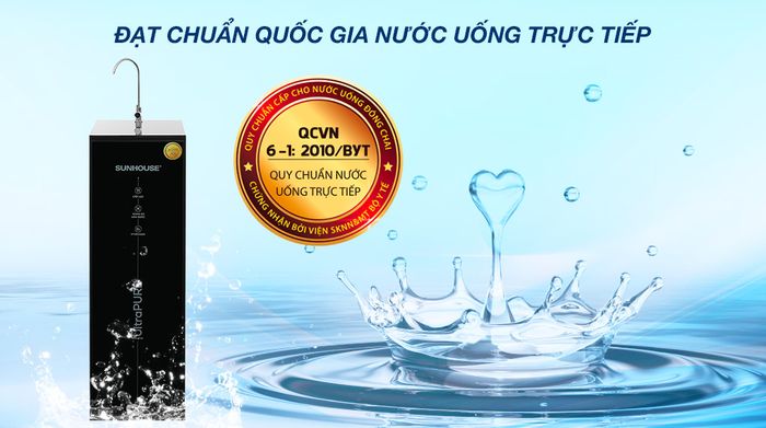 Máy lọc nước RO Sunhouse UltraPURE SHA8800KL 11 lõi - Chứng nhận nước