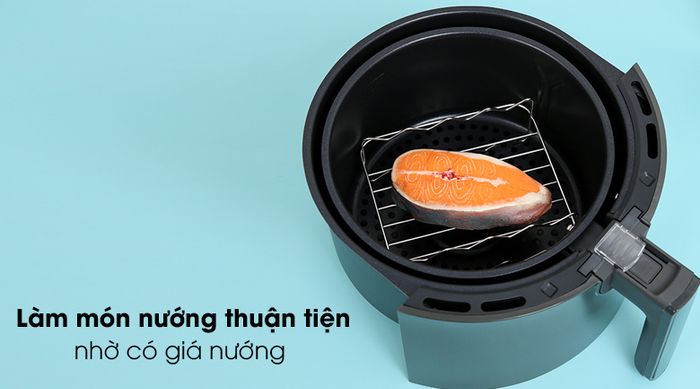 Nồi chiên không dầu Electrolux E6AF1-220K 3 lít - Làm món nướng thuận tiện với giá nướng tặng kèm