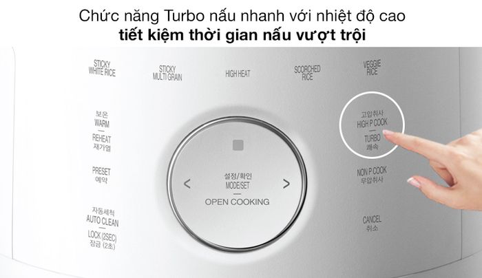 Turbo - Nồi cơm cao tần Cuckoo 1.08 lít CRP-LHTR0609F/WHSIVNCV