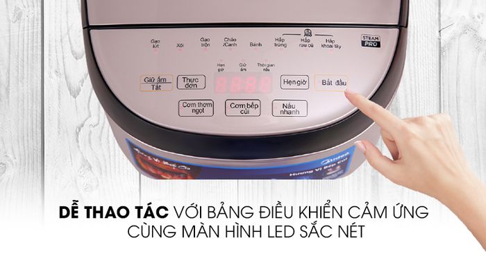 Bảng điều khiển nồi cơm điện tử Midea MB-FS5023 1.8 lít