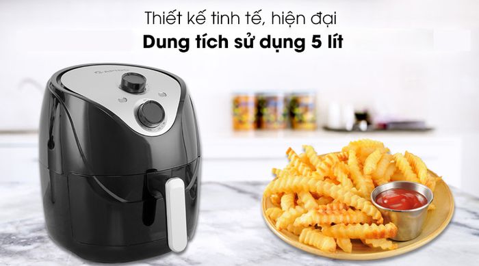 Nồi chiên không dầu Rapido RAF5.0M - Dung tích sử dụng