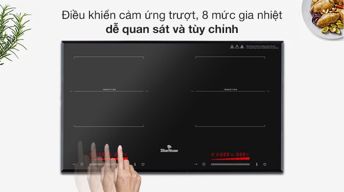 Điều khiển - Bếp từ đôi Bluestone ICB-6917