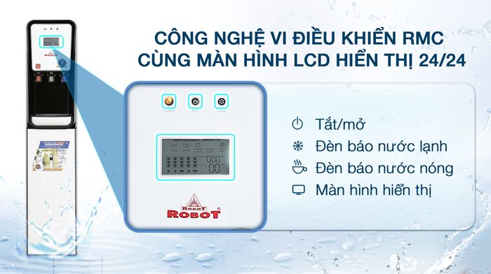 Công nghệ vi điều khiển RMC - Máy lọc nước RO nóng nguội lạnh Robot GRAND-X9WKUR 9 lõi