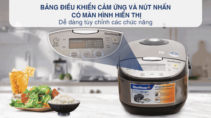 Nồi cơm điện tử BlueStone 1.8 lít RCB-5938 - Điều khiển