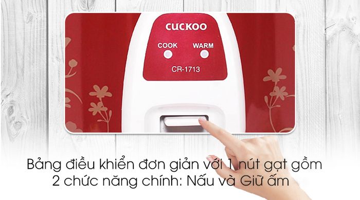 Chế độ - Nồi cơm nắp gài Cuckoo CR- 1713 3 lít