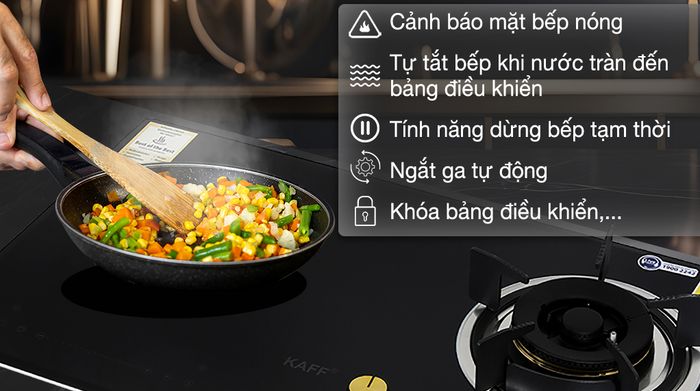 Bếp từ ga KAFF KF-088IG - Tính năng an toàn