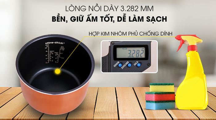 Lòng nồi cơm điện tử Midea MB-FS5023 1.8 lít