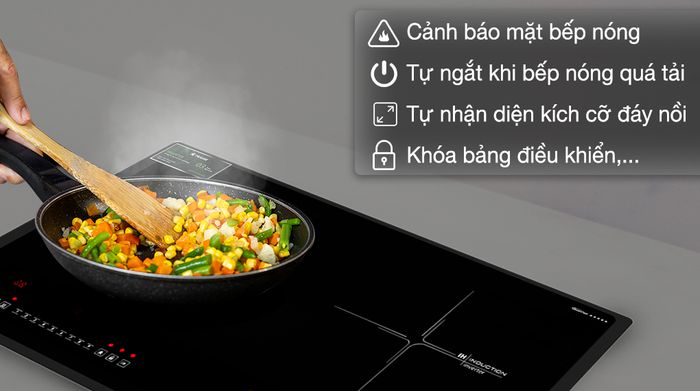 Bếp từ đôi lắp âm Pramie PRTH-A2 - Tính năng an toàn