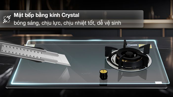 Bếp từ ga KAFF KF-088IG - Chất liệu mặt kính