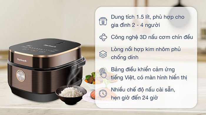 Nồi cơm điện tử Bluestone 1.5 lít RCB-5949 - Tổng quan