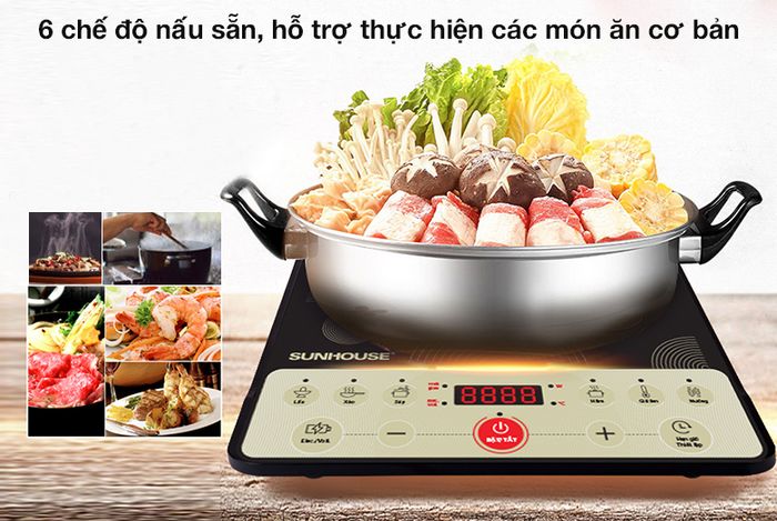 Chế độ nấu - Bếp từ Sunhouse SHD6162