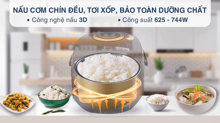 Nồi cơm điện tử Electrolux 1 lít E7RC1-550K - Công nghệ