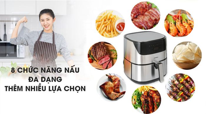 Chức năng nấu đa dạng - Nồi chiên không dầu Hafele AF-T5A 5 lít
