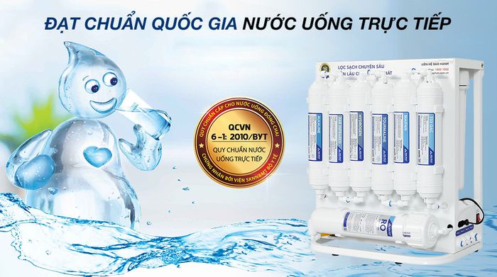 Máy lọc nước RO Hòa Phát HWU1A 1022 10 lõi - Đạt chuẩn