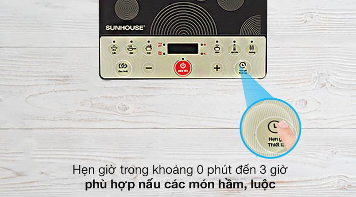 Hẹn giờ - Bếp từ Sunhouse SHD6162
