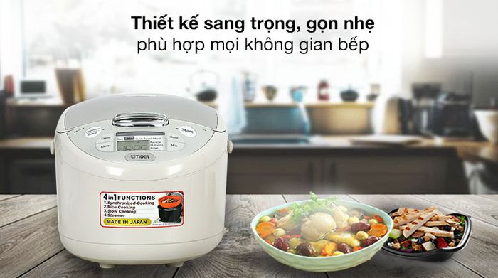 Thiết kế sang trọng - Nồi cơm điện tử Tiger 1.8 lít JAX-S18W