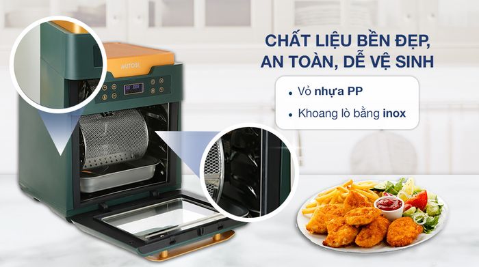 Lò chiên không dầu Mutosi MF-99D 12 lít - Thiết kế