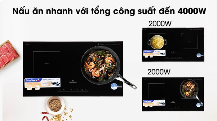 Công suất Bếp từ đôi Bluestone ICB-6833