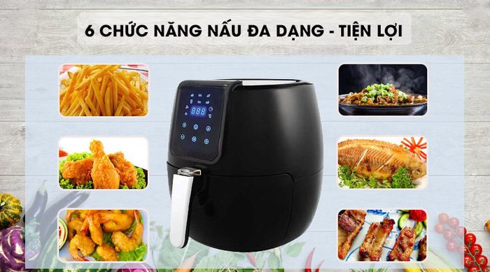 Chức năng nấu đa dạng- Nồi chiên không dầu Magic A-805 6.5 lít