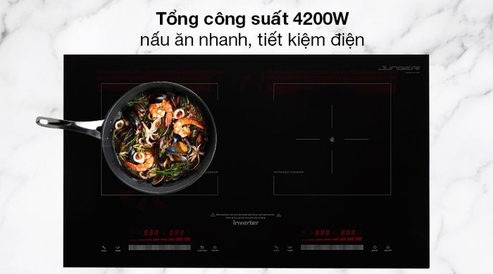 Bếp từ hồng ngoại Junger SIS-66 - Công suất nấu lên đến 4200W