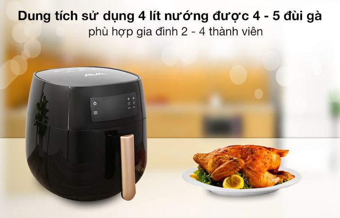 Nồi chiên không dầu AVA AF358T - Dung tích sử dụng