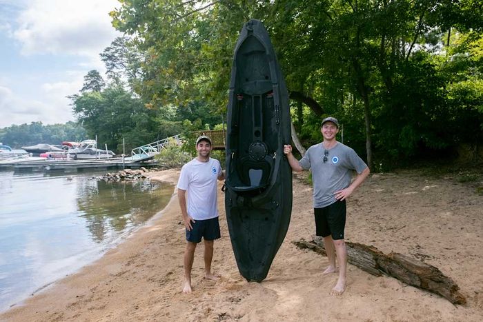 Osiris Outdoor founders with the Reprisal kayak