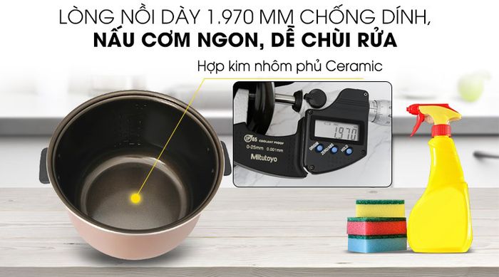 Nồi cơm điện tử Kangaroo 1.8 lít KG18DR8 - Lòng nồi