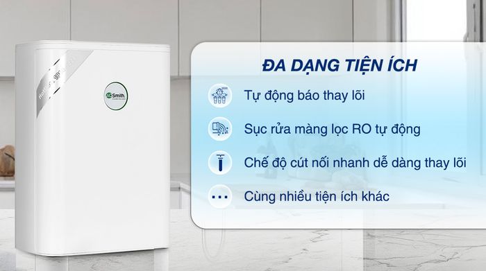 Tiện ích - Máy lọc nước RO AOSmith S400 3 lõi