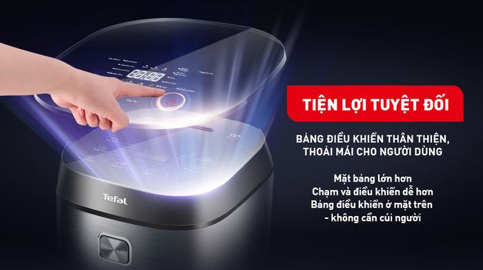 Nồi cơm điện tử Tefal 1.8 lít Delirice Plus RK776B68 - Điều khiển
