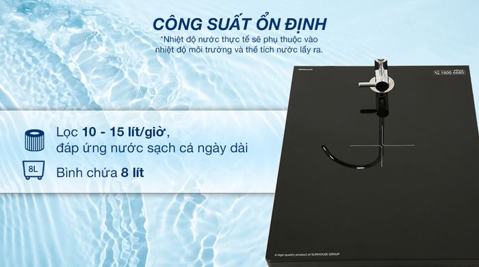 Máy lọc nước RO Sunhouse UltraPURE SHA8810K 10 lõi - Công suất