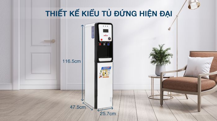 Thiết kế - Máy lọc nước RO nóng nguội lạnh Robot GRAND-X9WKUR 9 lõi