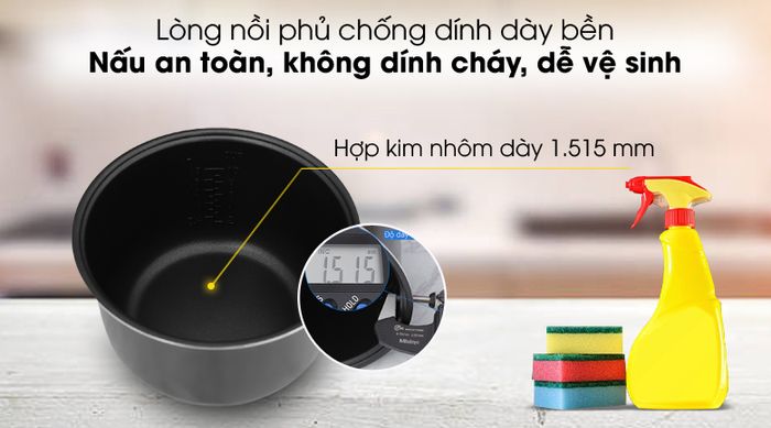 Lòng nồi chống dính - Nồi cơm điện Cuckoo 1.8 lít CR-1081