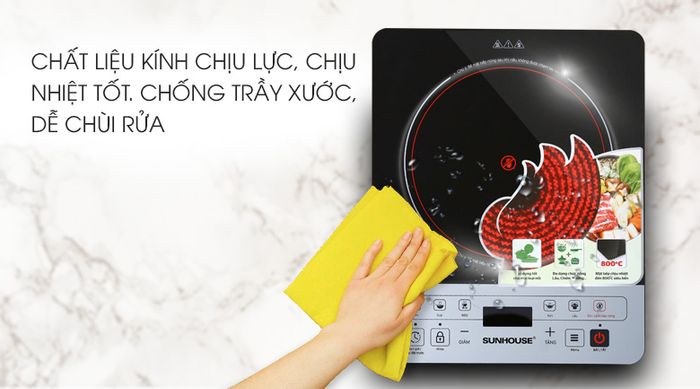 Mặt bếp bằng kính chịu nhiệt